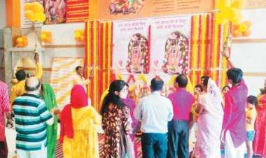 रामनवमी पर आजाद हिन्दू युवा मंच ने निकाली शोभायात्रा