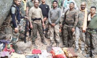 टिपागढ़ पहाड़ी वन क्षेत्र में छुपाकर रखे विस्फोटक बरामद