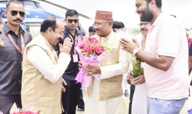 CM विष्णुदेव साय पहुंचे बिलासपुर, हेलीपैड पर आत्मीय स्वागत