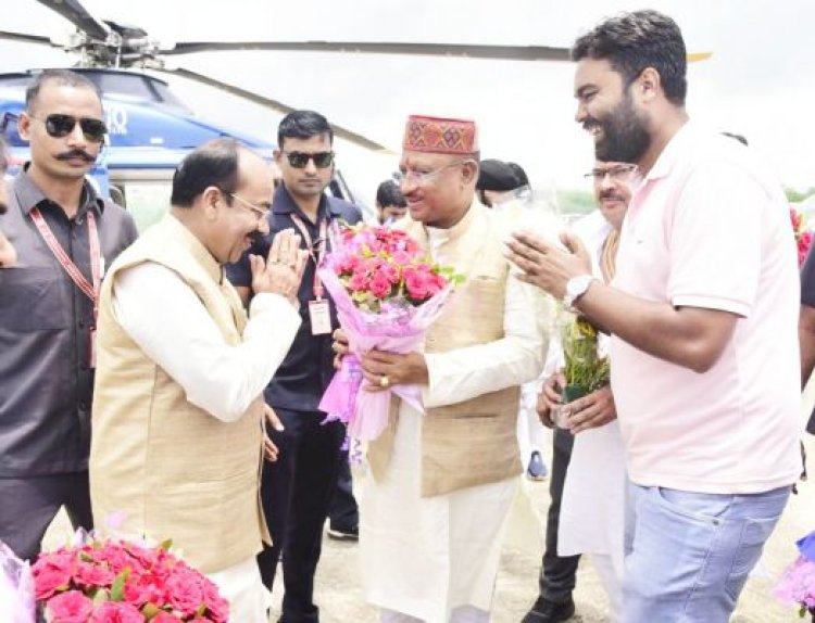 CM विष्णुदेव साय पहुंचे बिलासपुर, हेलीपैड पर आत्मीय स्वागत