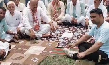 कांग्रेसियों ने लगाए जीतू पटवारी मुर्दाबाद के नारे:श्योपुर में प्रदर्शन के दौरान हुई घटना; VIDEO वायरल होने के बाद जिलाध्यक्ष ने की जांच की बात