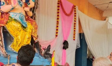 संस्कार भारती विद्यापीठ प्रांगण में विराजे भगवान गणेश:10 दिवसीय महोत्सव में होंगे विभिन्न सांस्कतिक कार्यक्रम व प्रतियोगताएं