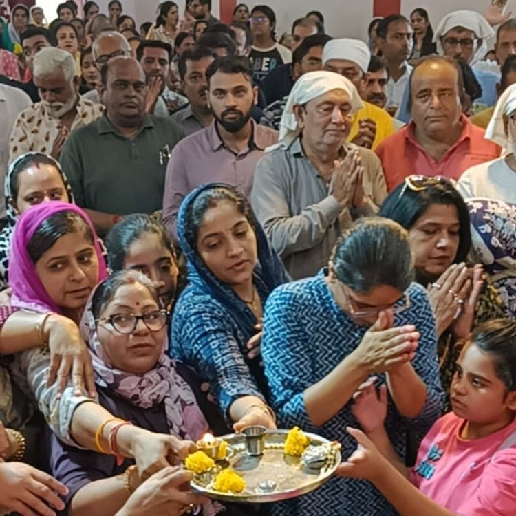 टेम्पल ऑफ संबोधि में दुर्गा महोत्सव का समापन:वेदांत संत लाल साईं ने समझाया प्रभु भक्ति का महत्व