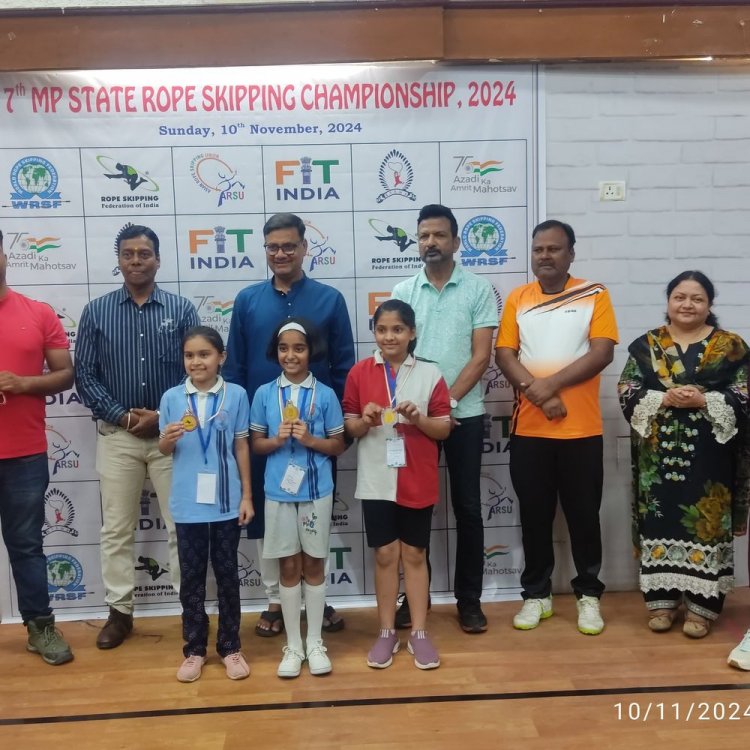 रोप स्किपिंग में जवाहर स्कूल के छात्रों ने लहराया परचम:17वीं राज्य स्तरीय चैंपियनशिप में 18 स्वर्ण, 4 रजत और 2 कांस्य जीते