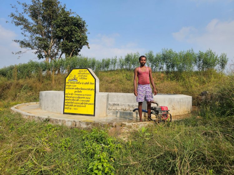 अम्बिकापुर : मनरेगा के तहत कूप निर्माण से मिली सिंचाई की सुविधा