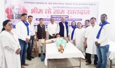 महापरिनिर्वाण दिवस पर 58 रक्तवीरों ने किया रक्तदान