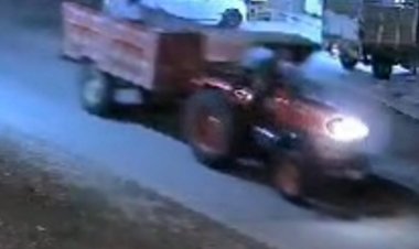 रतलाम में सोयाबीन से भरी ट्रैक्टर ट्रॉली चोरी:सीसीटीवी में कैद हुई घटना; उज्जैन की ओर ले गया आरोपी