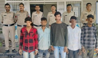 मोटरपंप से तार चोरी करने वाले 5 आरोपी गिरफ्तार:अंजड़ पुलिस ने 1.11 लाख का माल बरामद किया