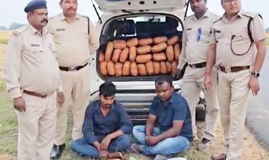 कार से 12 लाख का गांजा जब्त, 2 तस्कर पकड़ाए